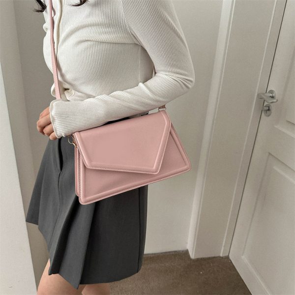 7b1f8305-c1a2-413e-b387-222806310762 Women's Simple Textured Fashion Solid Color Shoulder Messenger Bag