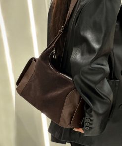 b4103033-43d1-4752-b013-c23210b796f8 Vintage Boston Bag With Frosted Cowhide And Large Capacity Shoulder Bag