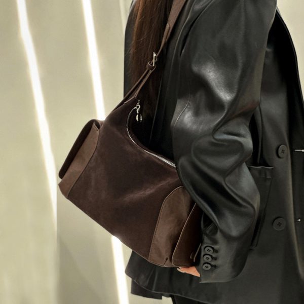 b4103033-43d1-4752-b013-c23210b796f8 Vintage Boston Bag With Frosted Cowhide And Large Capacity Shoulder Bag