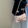 fd69dcf6-e059-4908-b9eb-624033988d43 One Shoulder Armpit Bag With Pearl Bow